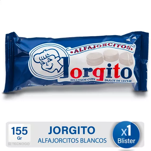 Alfajorcitos Jorgito de Dulce de Leche Blanco 6unidades x150gr