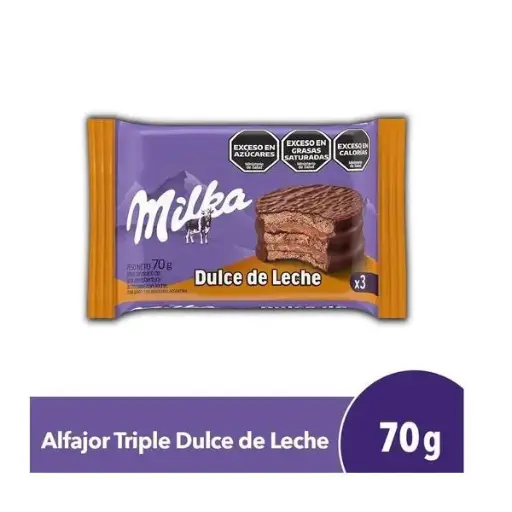 Alfajor Milka Triple Dulce de Leche