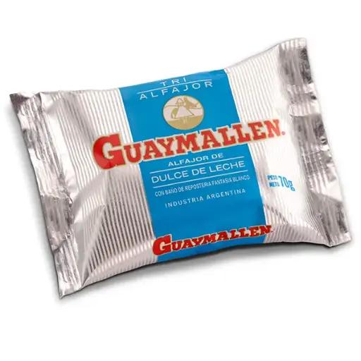 Alfajor Guaymallen Triple Blanco x70gr