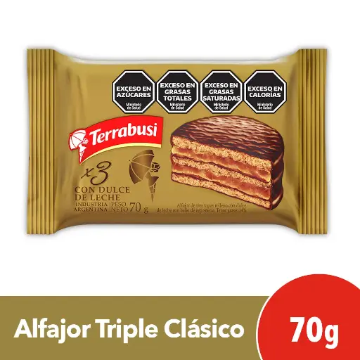 Alfajor Terrabusi Triple Dulce de Leche x70gr