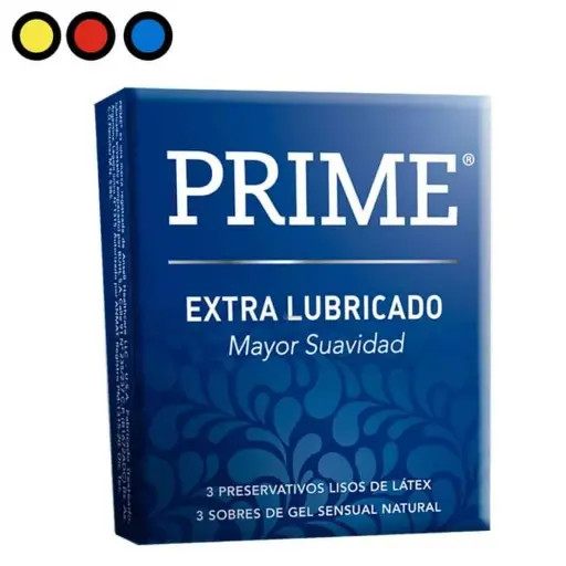 Preservativos Prime Extra Lubricado Azul Negro