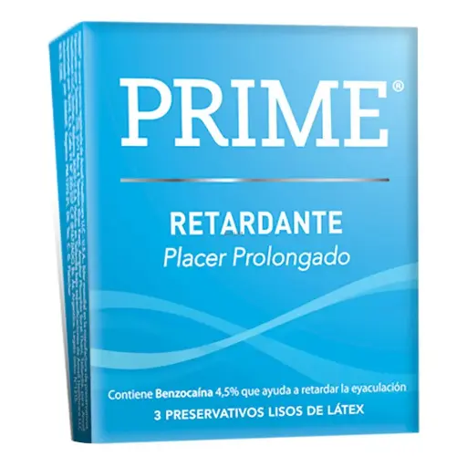 Preservativos Prime Retardante Placer Prologado Celeste 